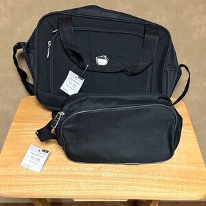 Travelers Club Classic Black Travel Bag Set